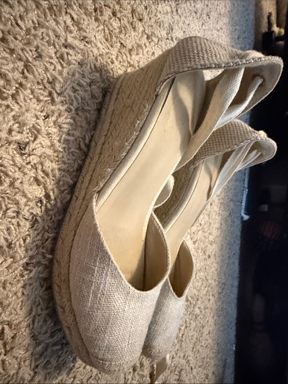 Amazon Beige Espadrille Wedge Slingback